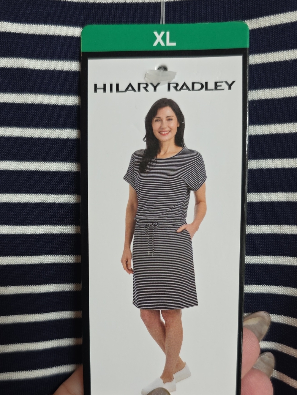 Soft Striped Midi Dress XL Hilary Radley